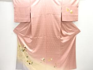 金彩螺鈿　枝花模様訪問着